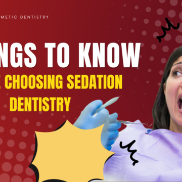 An anxious woman at the dentist's office, representing the topic of choosing sedation dentistry