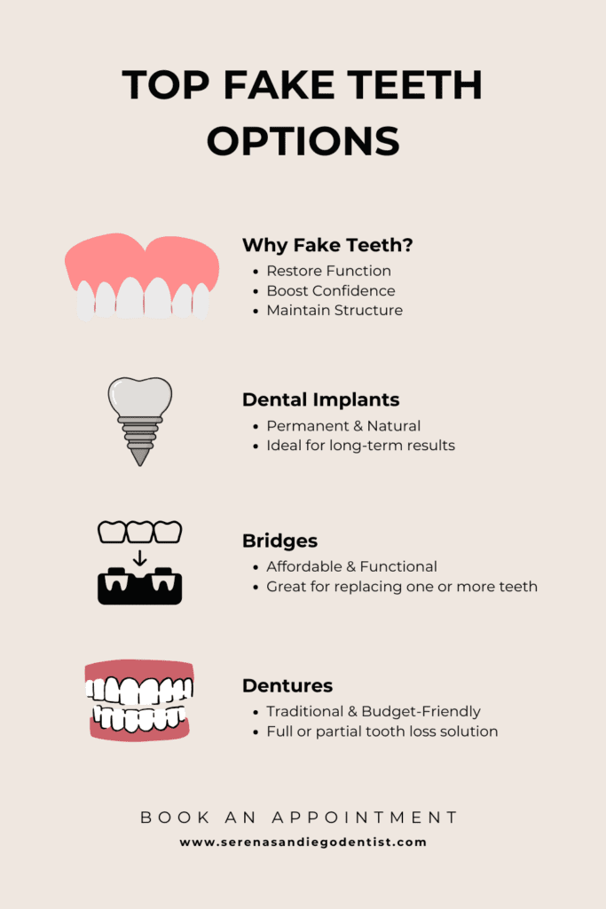 fake teeth options